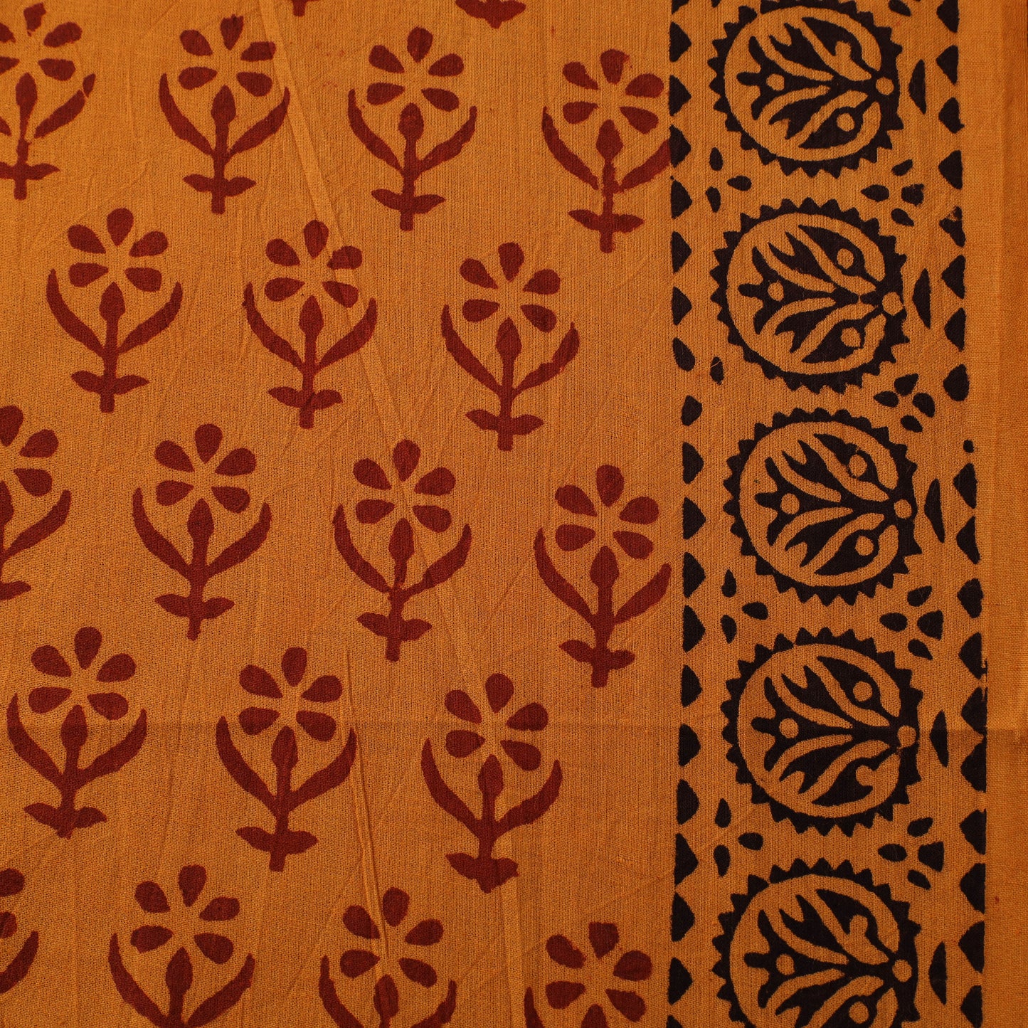 Bagh Hand Block Print Natural Dyed Cotton Fabric 11
