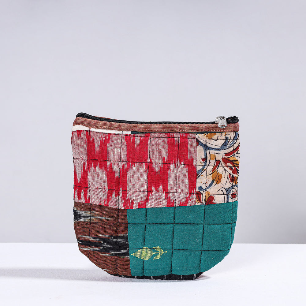 Multicolor - Handmade Cotton Fabric Quilted Patchwork Utility Pouch