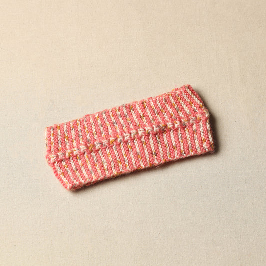 Pink - Kumaun Hand Knitted Woolen Warm Headband 48