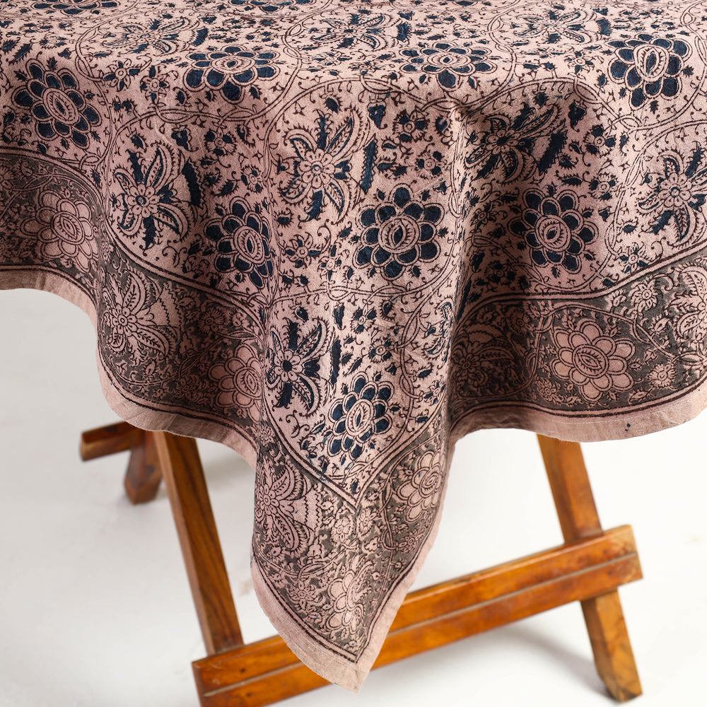 kalamkari block printed table cover