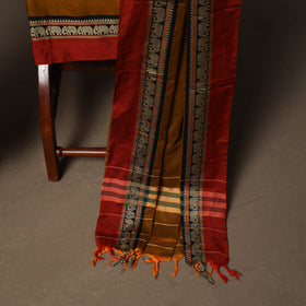Dharwad Mercerised Cotton 3pc Unstitched Dress Material Suit Set with Woven Border 14
