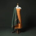 Pochampally Ikat Weave Cotton 2pc Unstitched Dress Material Kurta Set 13