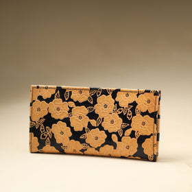 Yellow Handcrafted Embossed Leather Wallet for Women