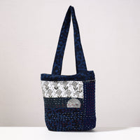 kantha block print shopping bag