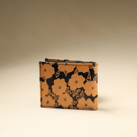 Yellow Handcrafted Embossed Leather Wallet for Men