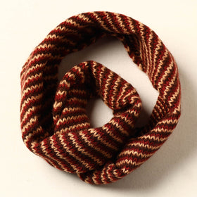  Brown Kumaun Hand Knitted Woolen Neck Warmer