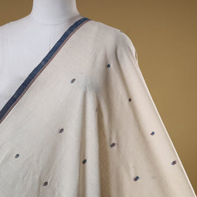 White - handspun handloom natural dyed cotton buti