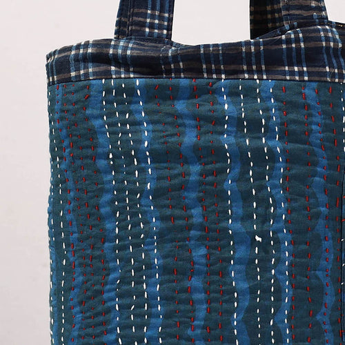 kantha block print shoulder bag