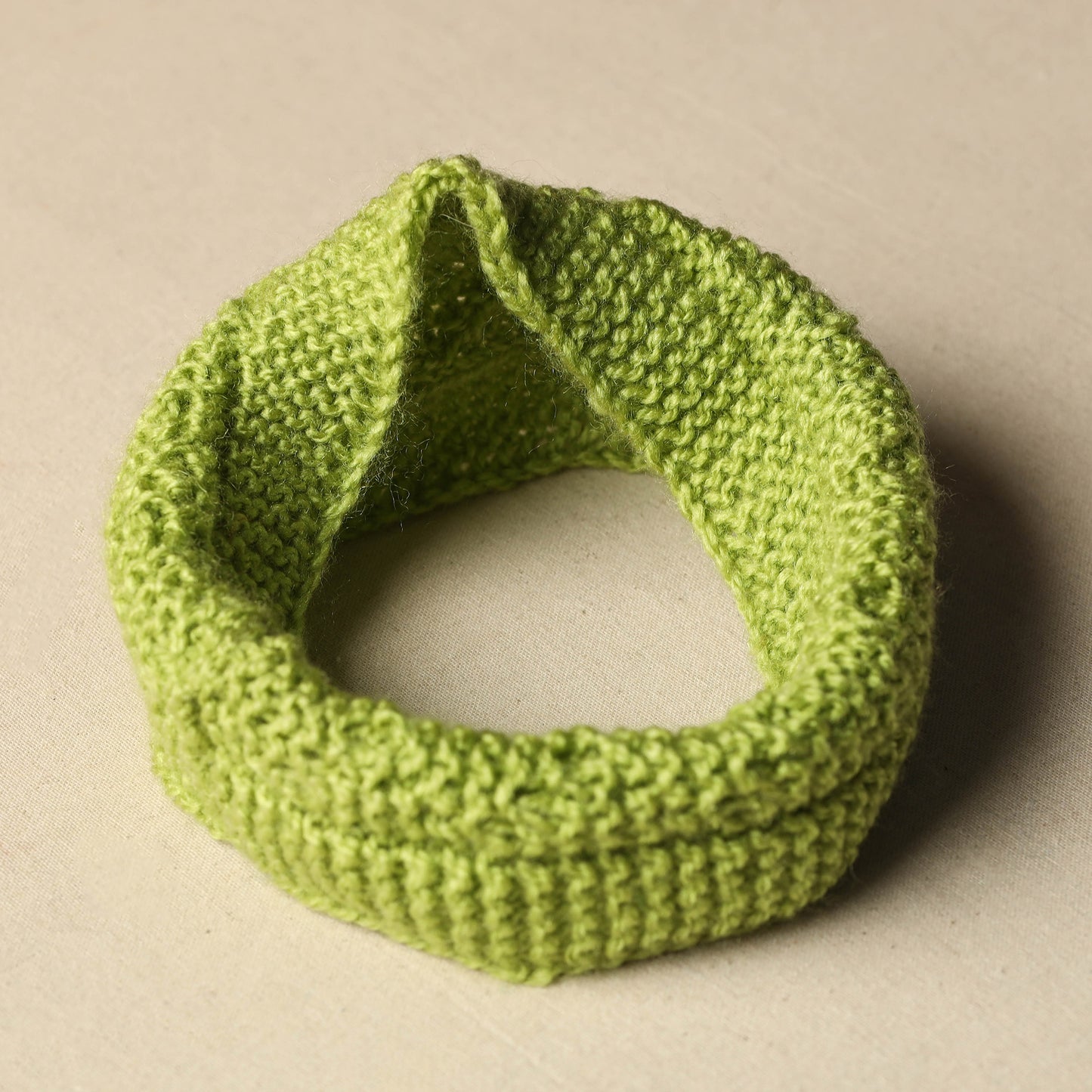 Green - Kumaun Hand Knitted Woolen Warm Headband 50