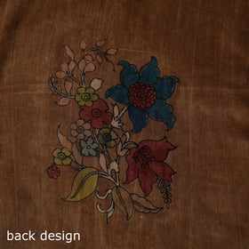 Handpainted Srikalahasti Pen Work Kalamkari Natural Dyed Bangalore Silk 2pc Unstitched Dress Material Kurta Set 32