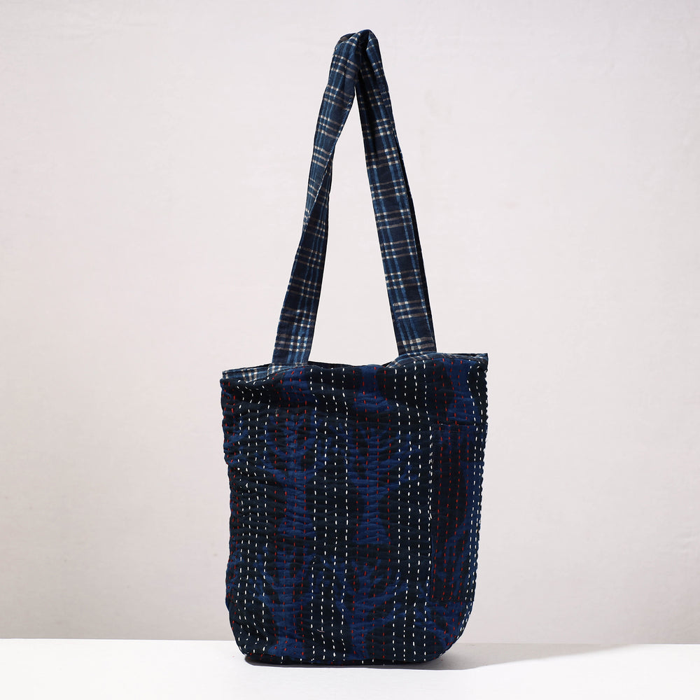 kantha block print shoulder bag