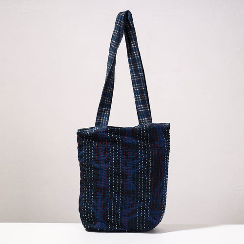 kantha block print shoulder bag