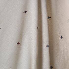 White - handspun handloom natural dyed cotton buti