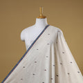 White - handspun handloom natural dyed cotton buti
