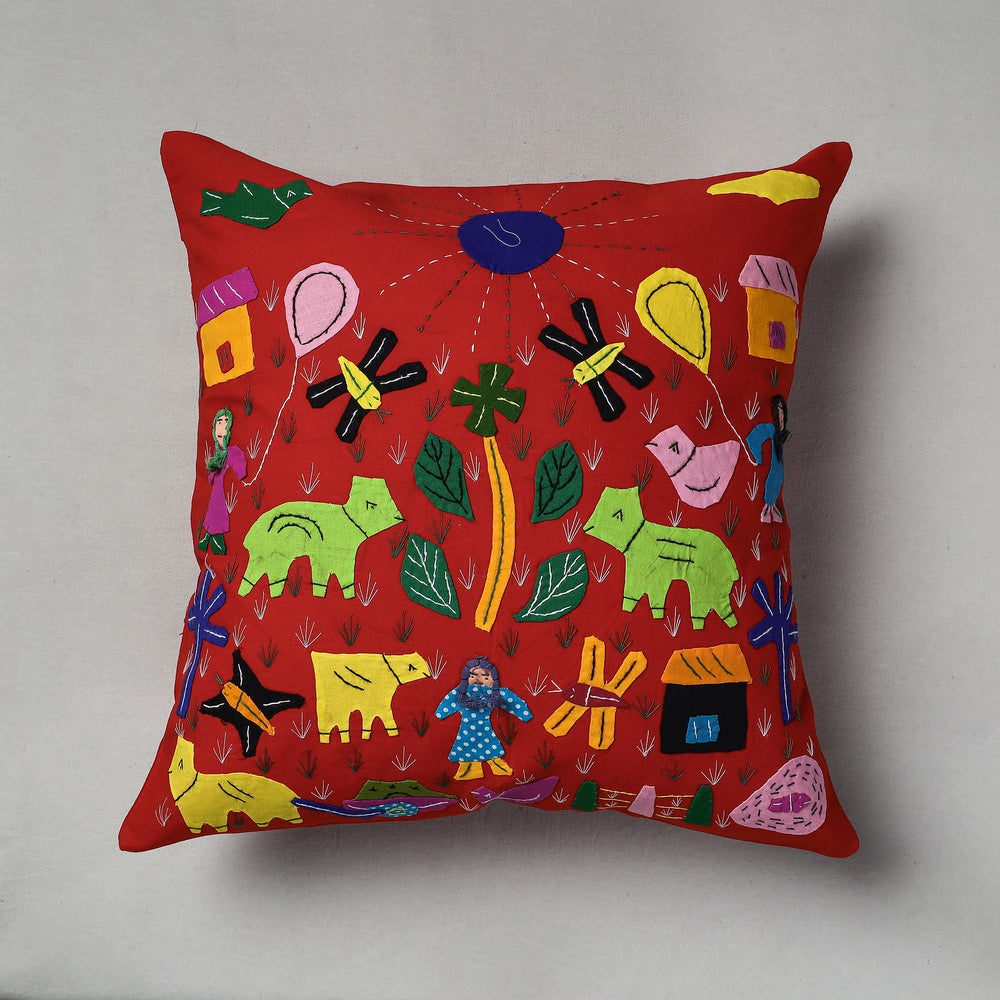 Applique Work Cushion Cover