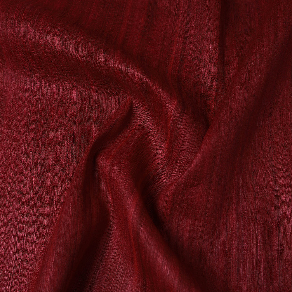 Maroon - Bhagalpuri Handwoven Pure Desi Tussar Silk Fabric 13