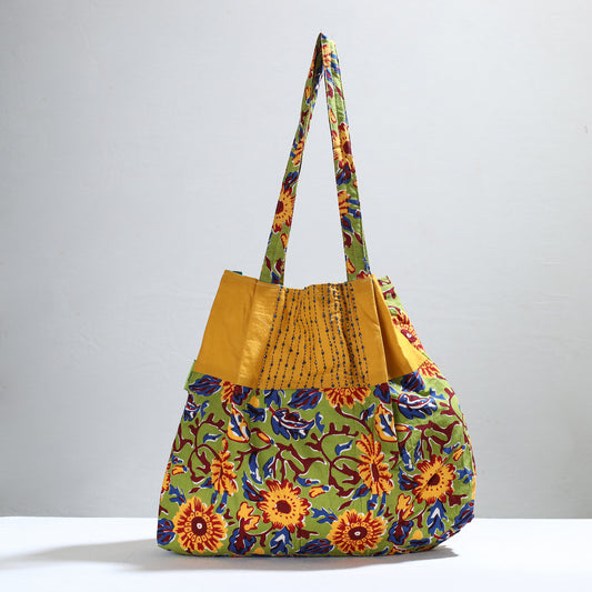 Green - Jugaad Patchwork Handmade Shoulder Bag 60