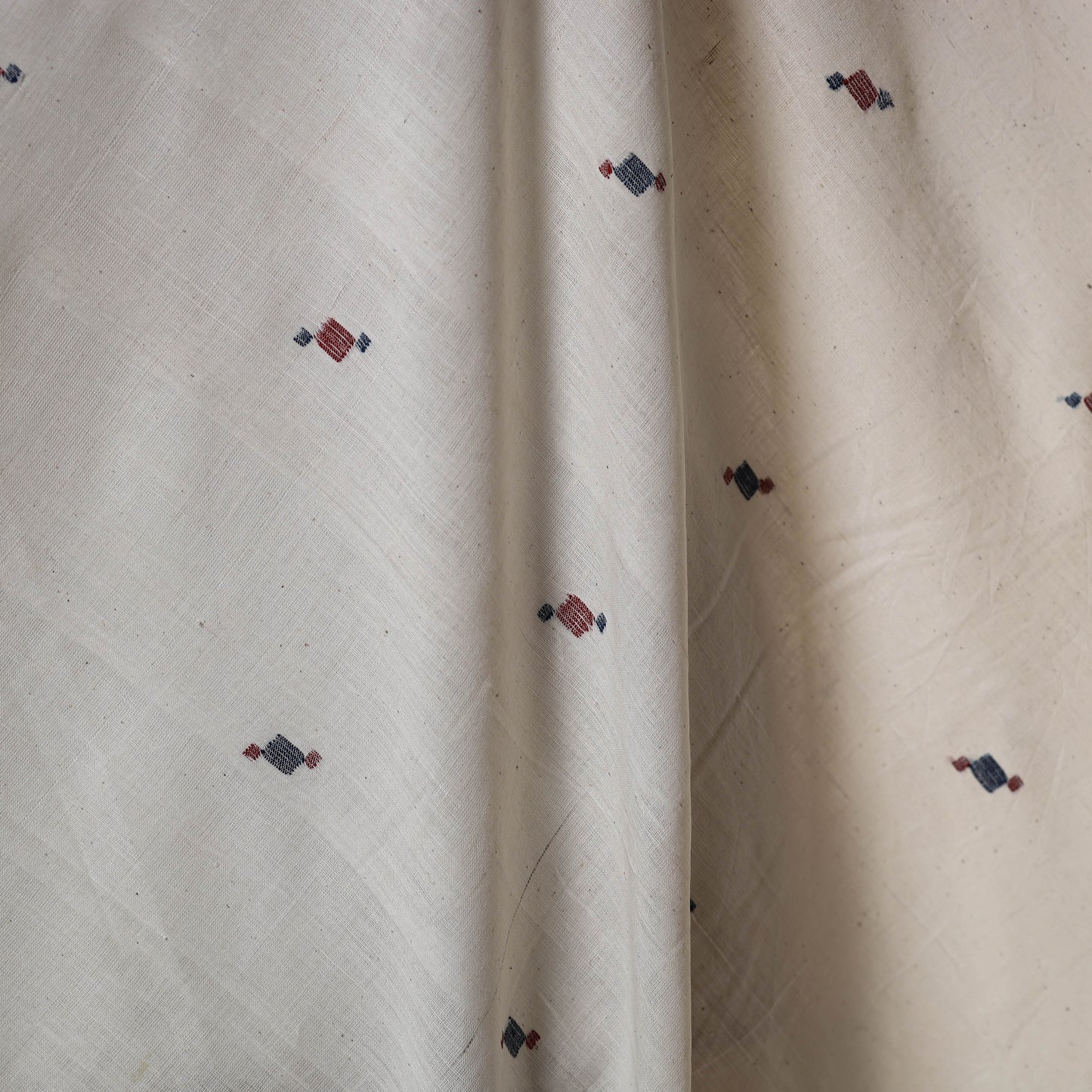 White - handspun handloom natural dyed cotton buti