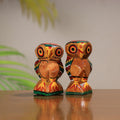 King & queen - traditional burdwan wood craft handpainted
