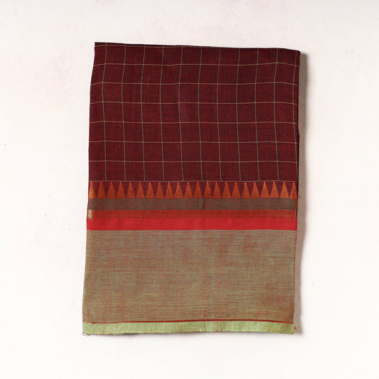 Maroon - Kanchipuram Cotton Precut Fabric (1.45 Meter)