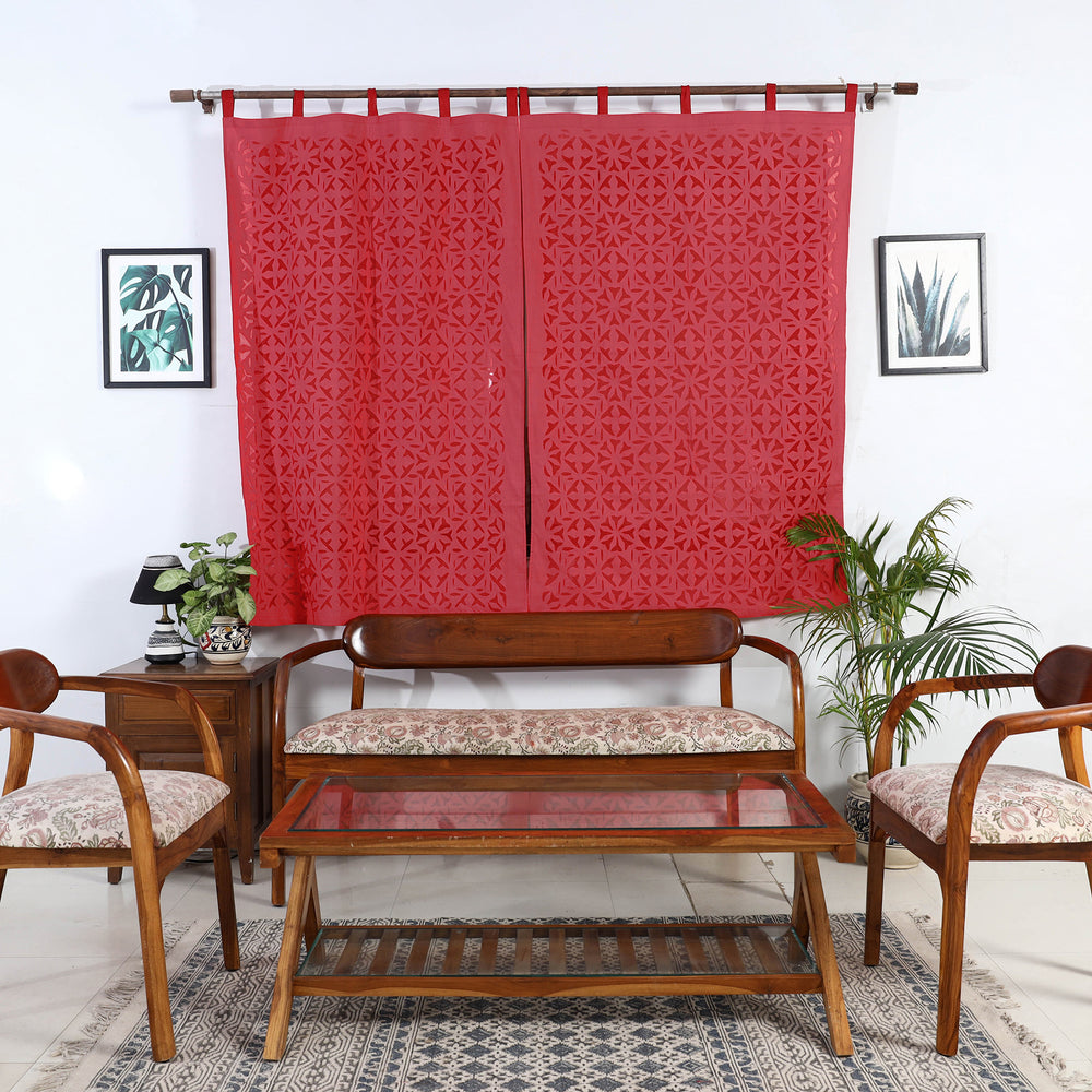 Applique Cutwork Window Curtain