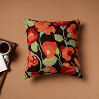 Multicolor - Crewel Hand Embroidered Cushion Cover 13