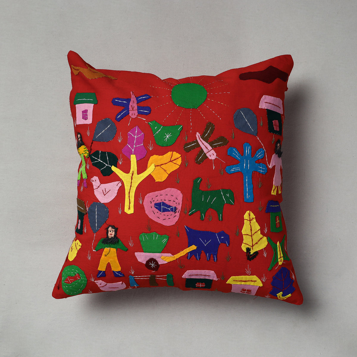 Applique Work Cushion Cover