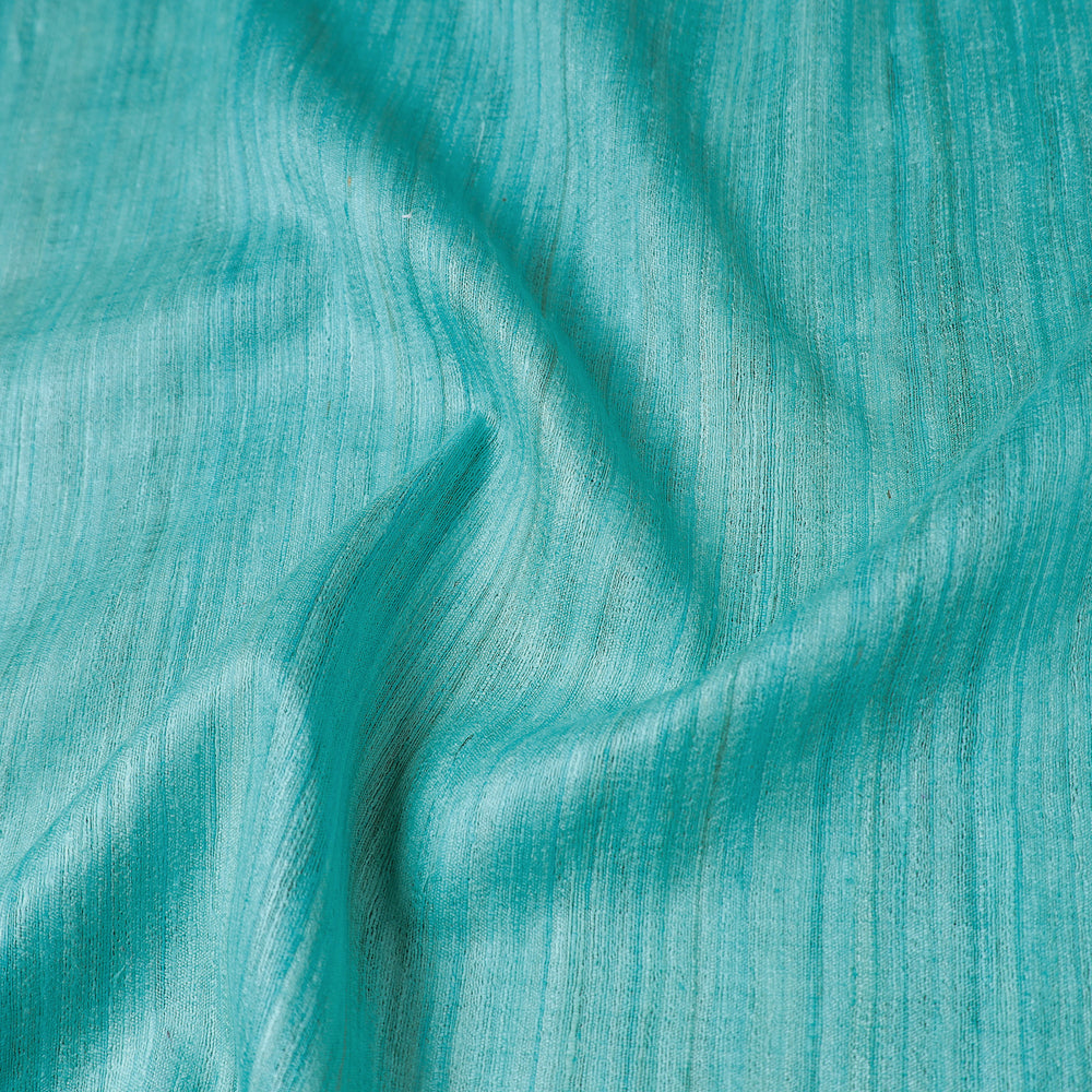 Green - Bhagalpuri Handwoven Pure Desi Tussar Silk Fabric 15