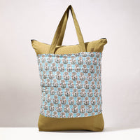 kantha block print shopping bag