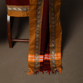 Dharwad Mercerised Cotton 3pc Unstitched Dress Material Suit Set with Woven Border 18