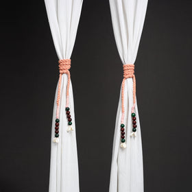 Handcrafted bead work curtain tie backs (set of 2) 25