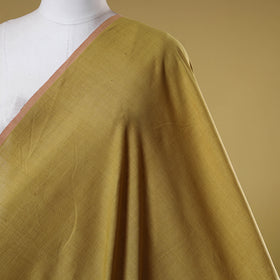 Yellow - handspun handloom natural dyed cotton kora plain