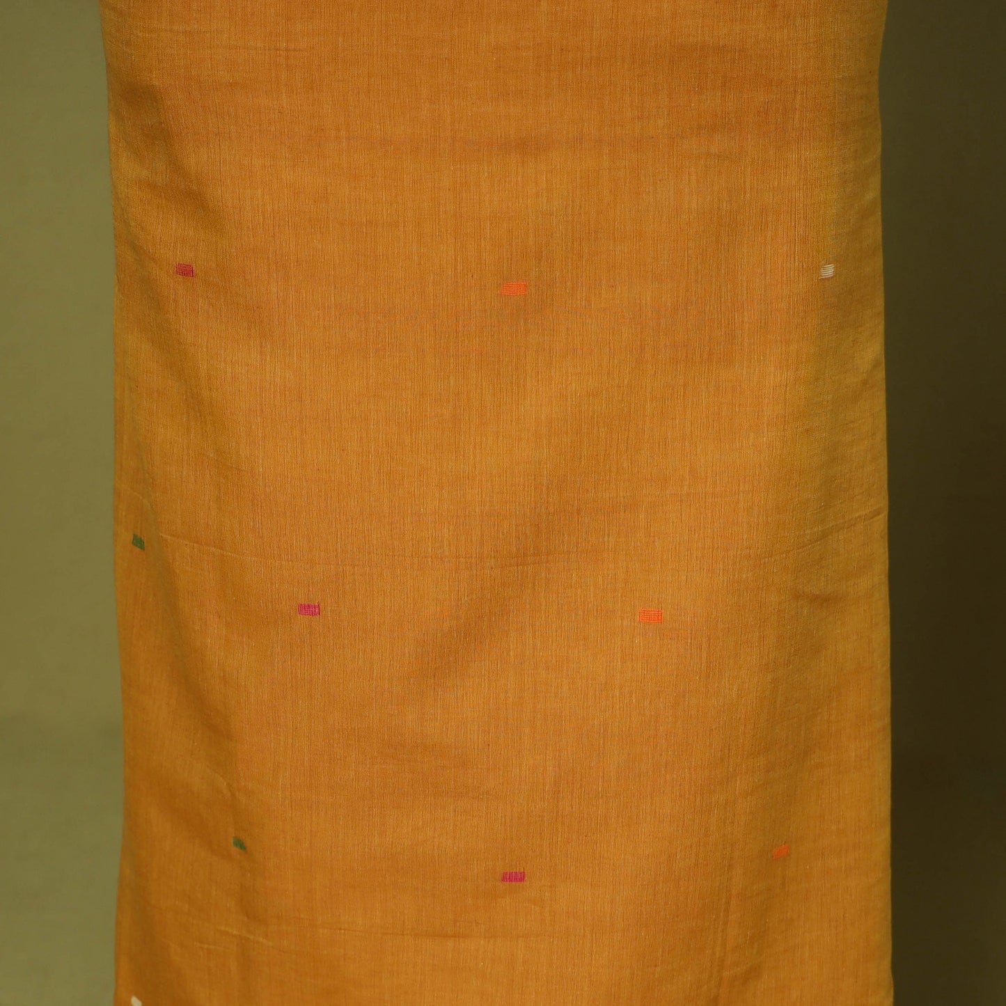Yellow - 2pc handloom cotton unstitched phulia jamdani