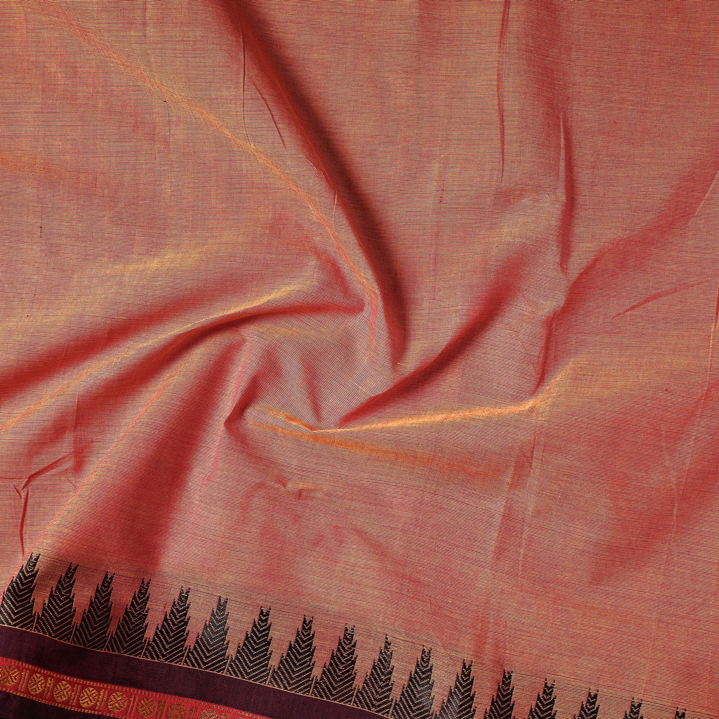 Brown - Kanchipuram Cotton Precut Fabric (1.8 Meter)