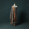 Handpainted Srikalahasti Pen Work Kalamkari Natural Dyed Bangalore Silk 2pc Unstitched Dress Material Kurta Set 36
