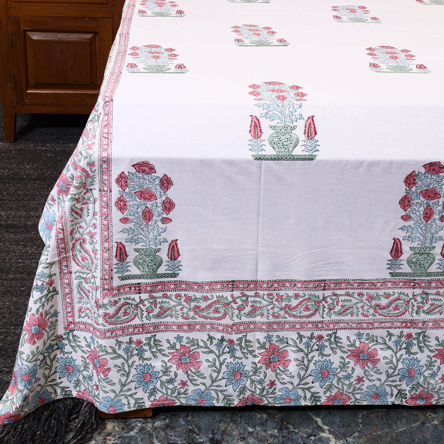 Sanganeri Double Bed Cover