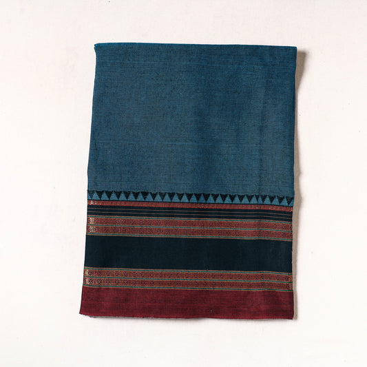 Blue - Kanchipuram Cotton Precut Fabric (1.45 Meter)