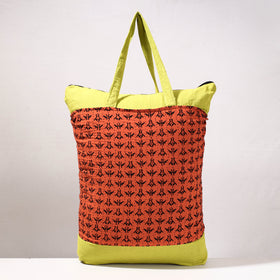  Kantha Work Block Print Cotton Shopping Bag Online at iTokri.com