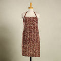 Maroon - kalamkari cotton apron with pocket 41 - handcrafted
