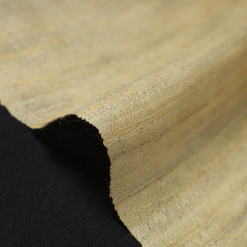 Yellow Bhagalpuri Handwoven Pure Desi Tussar Silk Fabric