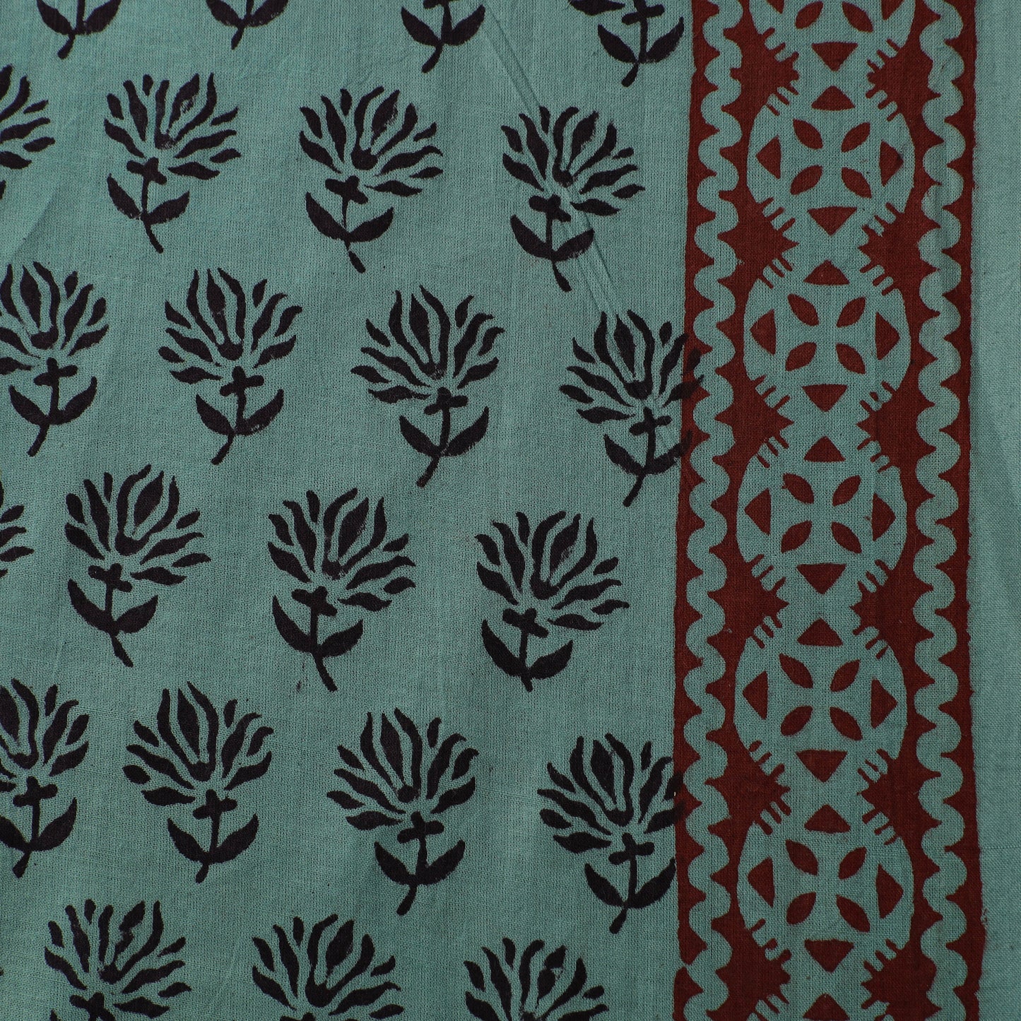 Bagh Hand Block Print Natural Dyed Cotton Fabric 23