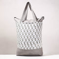  Kantha Work Block Print Cotton Shopping Bag 