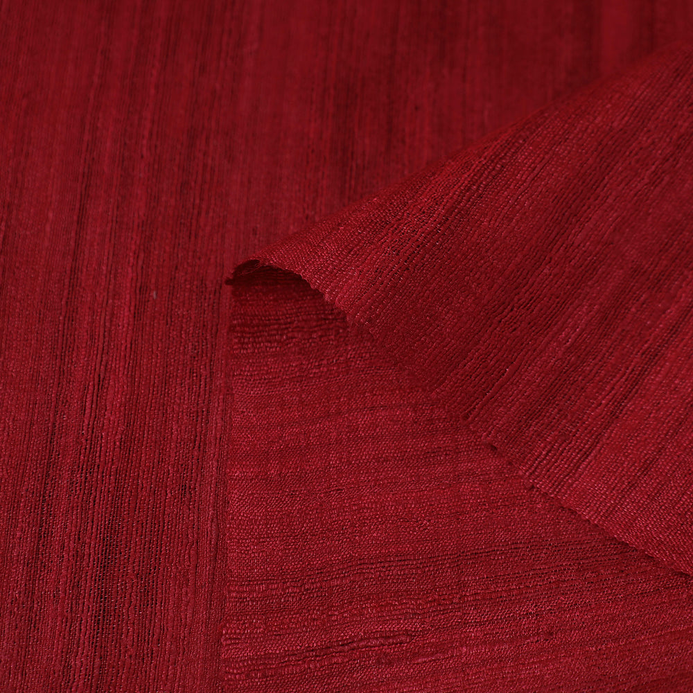 Red - Bhagalpuri Handwoven Pure Desi Tussar Silk Fabric 20