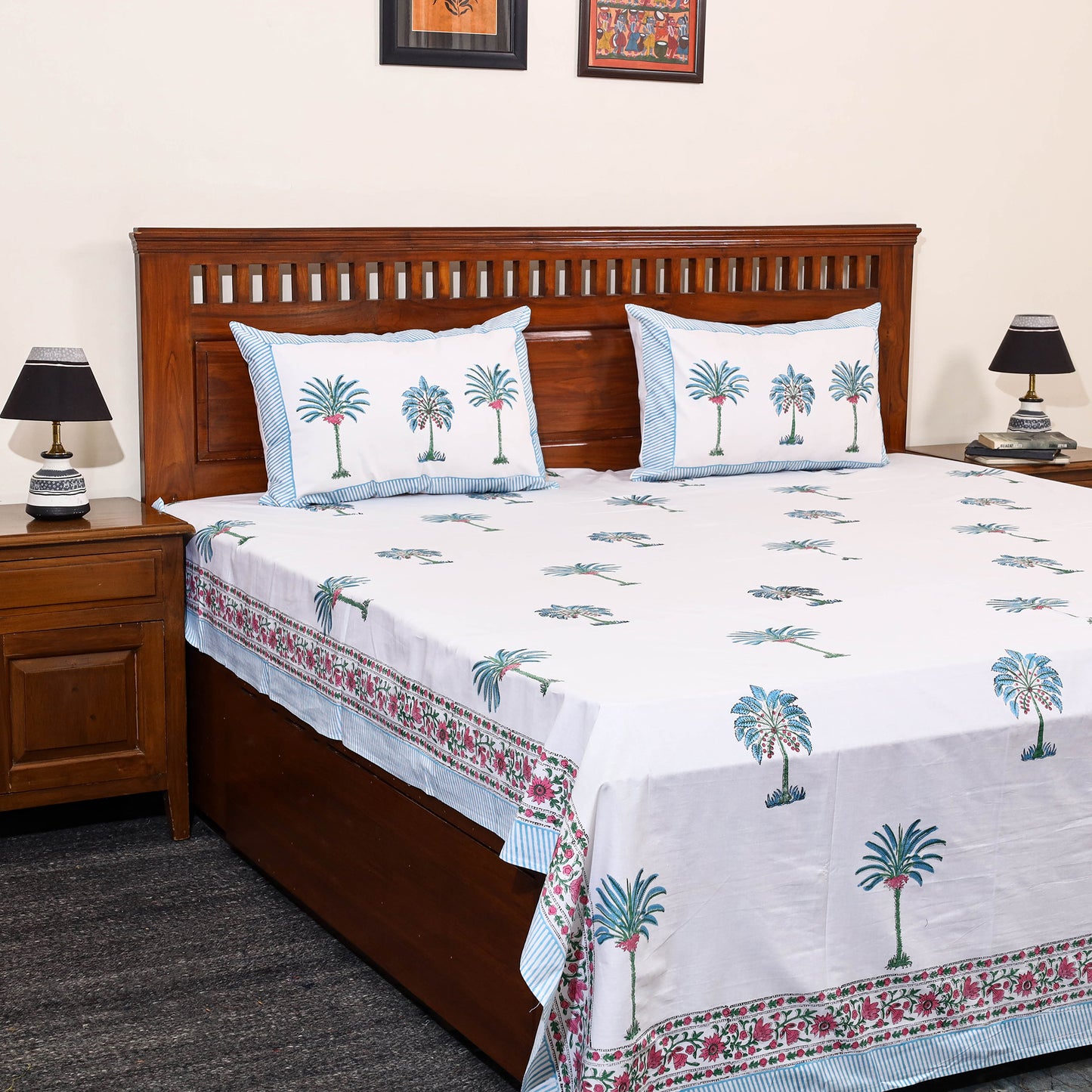 Sanganeri Double Bed Cover