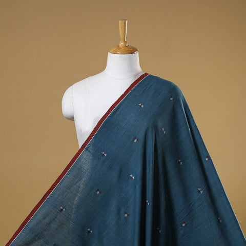Blue - handspun handloom natural dyed cotton buti