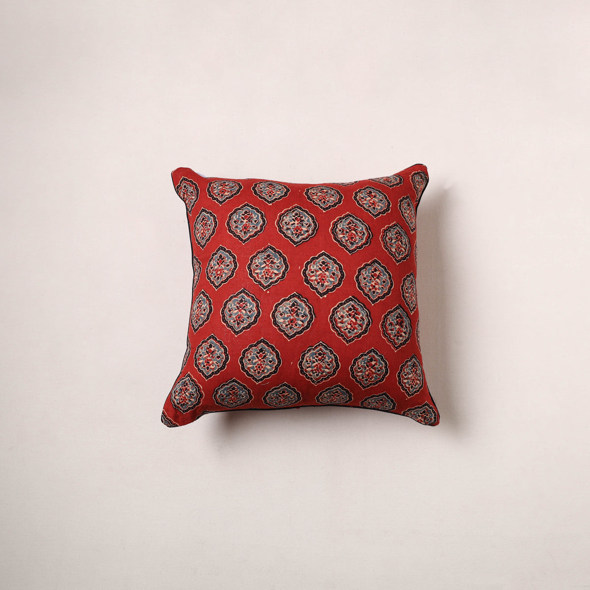Ajrakh Print Cushion Cover (16 x 16 in) 04