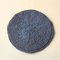 Blue - Kumaun Hand Knitted Woolen Beret Cap 60