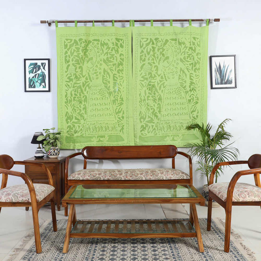 Applique Cutwork Window Curtain