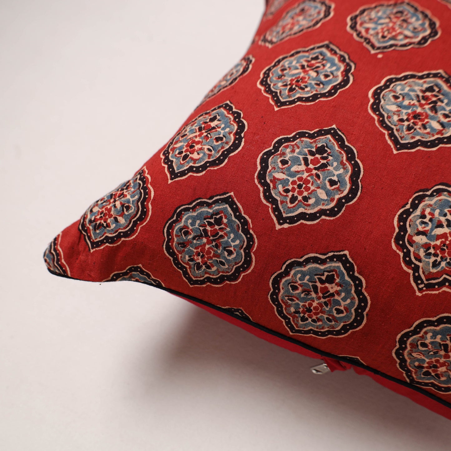 Ajrakh Print Cushion Cover (16 x 16 in) 04