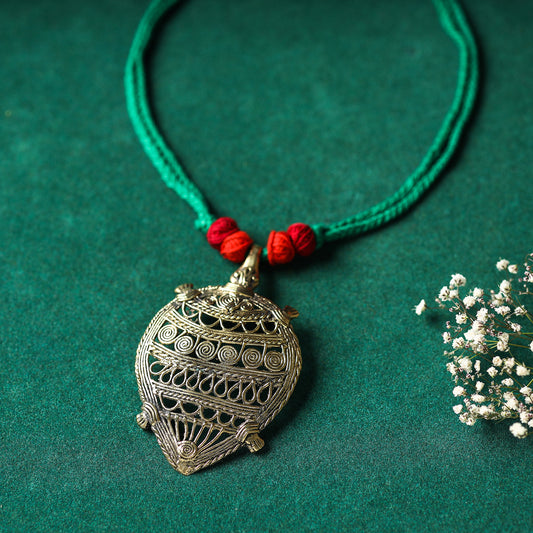 Tribal Handmade Dokra Tortoise Pendant Necklace